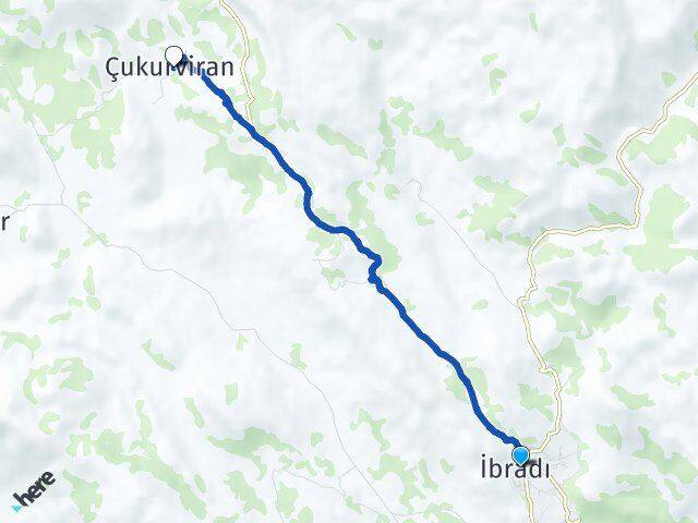 Antalya İbradı Çukurviran İbradı Arası Kaç Km - Yol Haritası