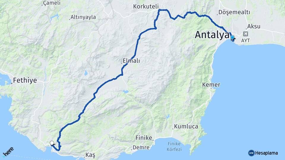 Antalya Kalkan Kaş Arası Kaç Km - Yol Haritası