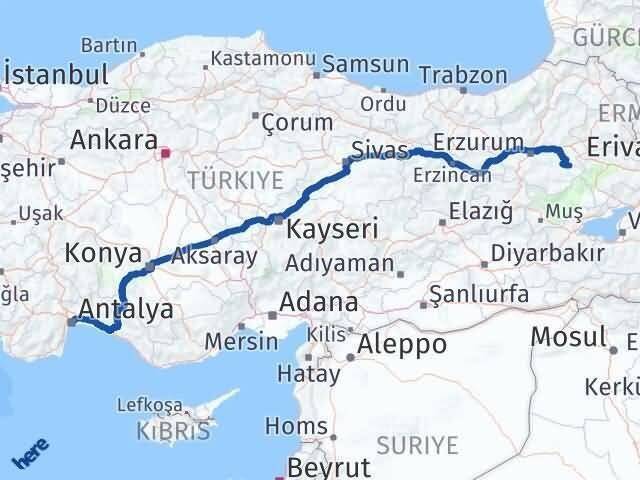 Antalya Karayazı Arası Kaç Km - Yol Tarifi