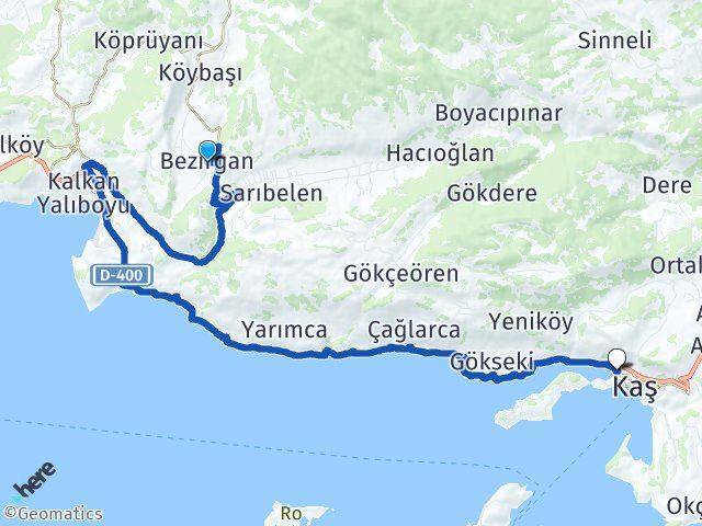 Bezirgan Andifli Arası Kaç Km - Yol Tarifi