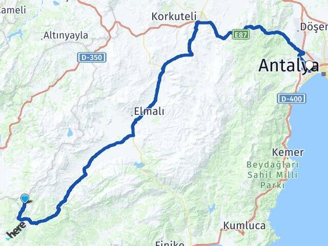 Çamlıköy Akdeniz Üniversitesi Arası Kaç Km - Yol Tarifi