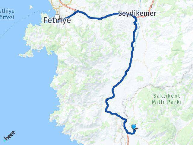 Çavdır Fethiye Arası Kaç Km - Yol Tarifi