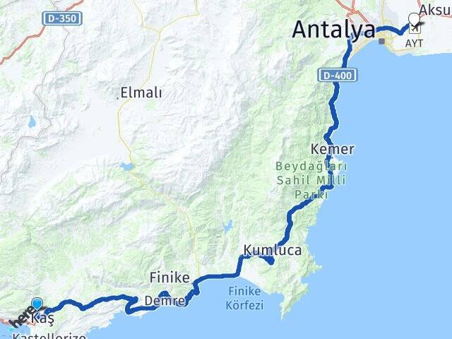 Çukurbağ Antalya Havalimanı Arası Kaç Km - Yol Tarifi