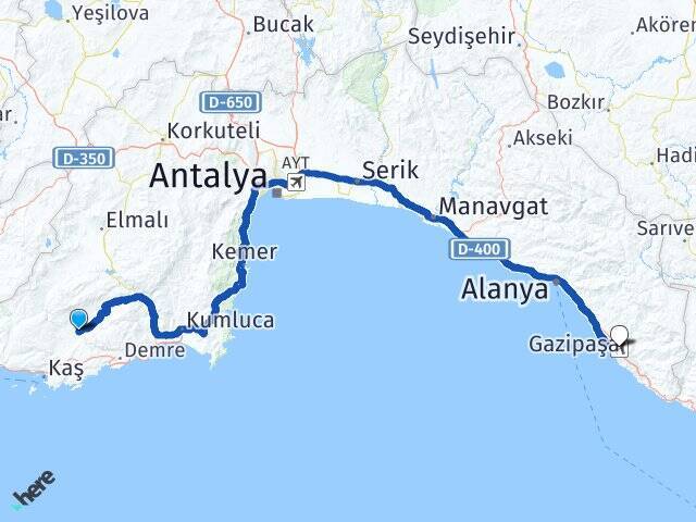 Dirgenler Gazipaşa Alanya Havalimanı Arası Kaç Km - Yol Tarifi