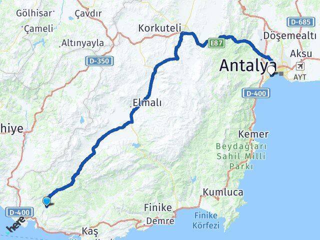 İkizce Konyaaltı Arası Kaç Km - Yol Tarifi