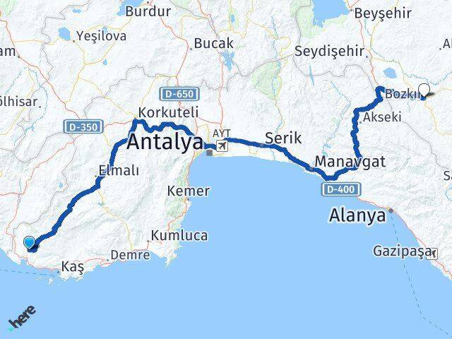 İslamlar Bozkır Arası Kaç Km - Yol Tarifi