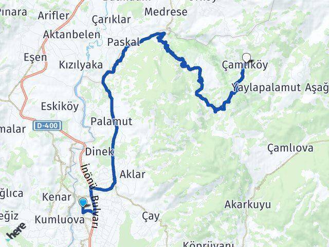 Kınık Çamlıköy Arası Kaç Km - Yol Tarifi