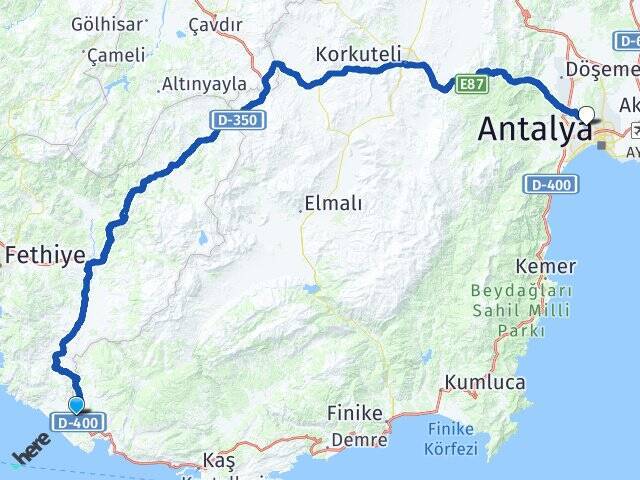 Ova Antalya Otogarı Arası Kaç Km - Yol Tarifi