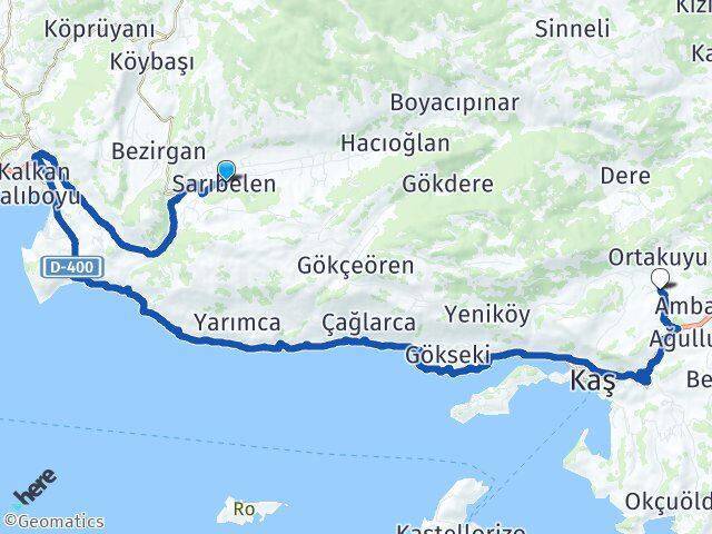 Sarıbelen Çukurbağ Arası Kaç Km - Yol Tarifi