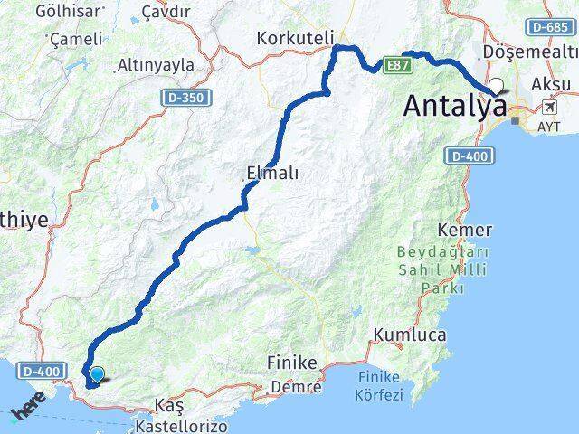 Sarıbelen Kepez Arası Kaç Km - Yol Tarifi