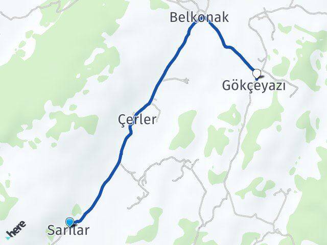 Sarılar Gökçeyazı Arası Kaç Km - Yol Tarifi
