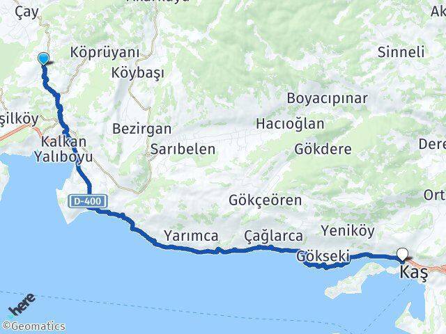Üzümlü Andifli Arası Kaç Km - Yol Tarifi