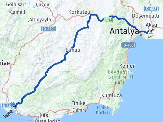 Yeşilköy Antalya Havalimanı Arası Kaç Km - Yol Tarifi