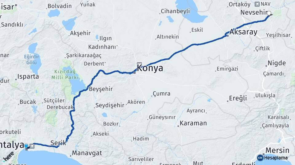 Antalya Kavacık Burdur Arası Kaç Km - Yol Haritası