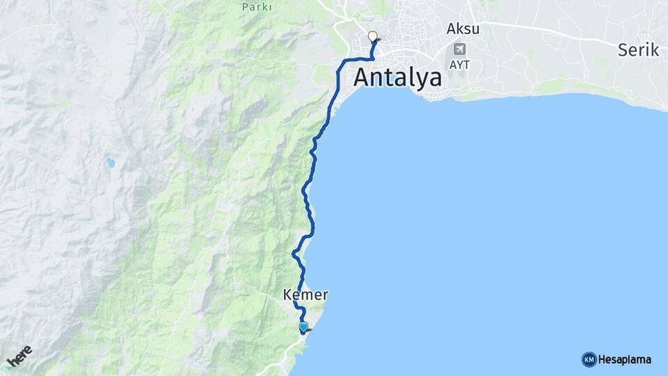 Çamyuva Antalya Otogarı Arası Kaç Km - Yol Tarifi