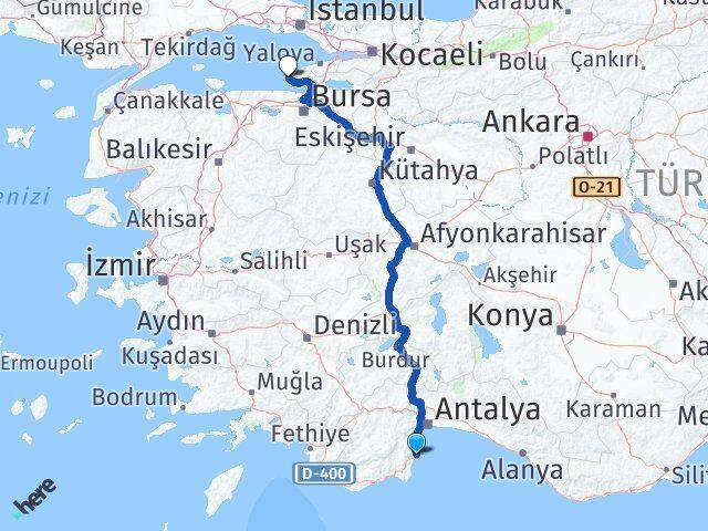 Çamyuva Armutlu Arası Kaç Km - Yol Tarifi