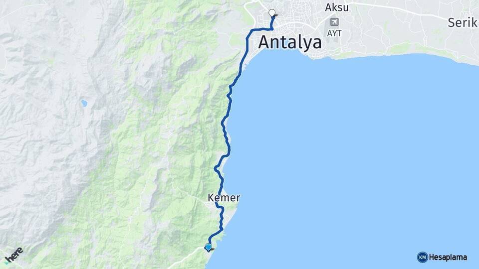 Tekirova Antalya Otogarı Arası Kaç Km - Yol Tarifi