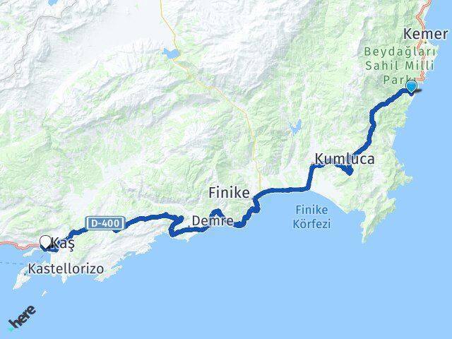 Tekirova Kaş Arası Kaç Km - Yol Tarifi
