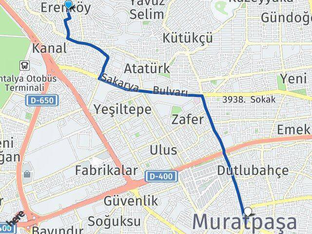 Erenköy Muratpaşa Arası Kaç Km - Yol Tarifi