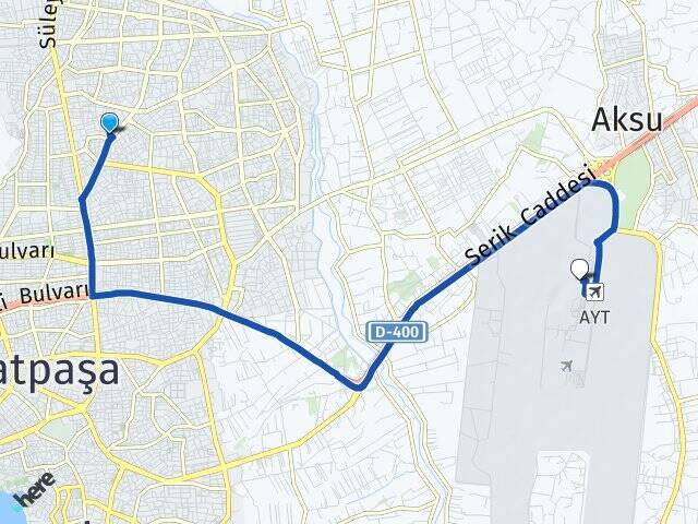 Gazi Antalya Havalimanı Arası Kaç Km - Yol Tarifi
