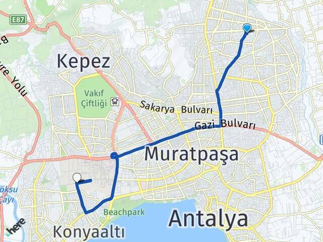 Habibler Akdeniz Üniversitesi Arası Kaç Km - Yol Tarifi