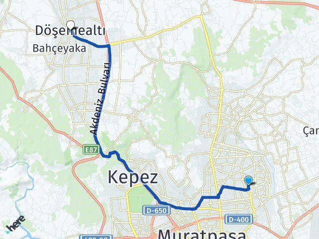Hüsnü Karakaş Döşemealtı Arası Kaç Km - Yol Tarifi