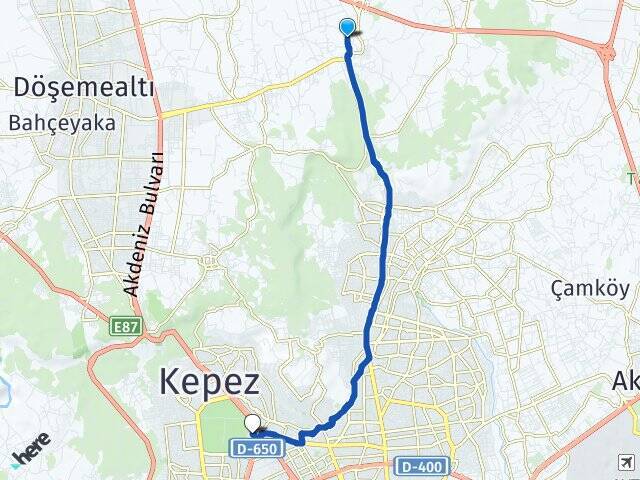 Kirişçiler Antalya Otogarı Arası Kaç Km - Yol Tarifi