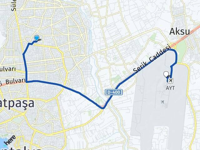 Sütçüler Antalya Havalimanı Arası Kaç Km - Yol Tarifi