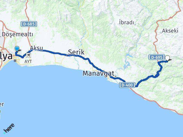 Sütçüler Çukurköy Arası Kaç Km - Yol Tarifi