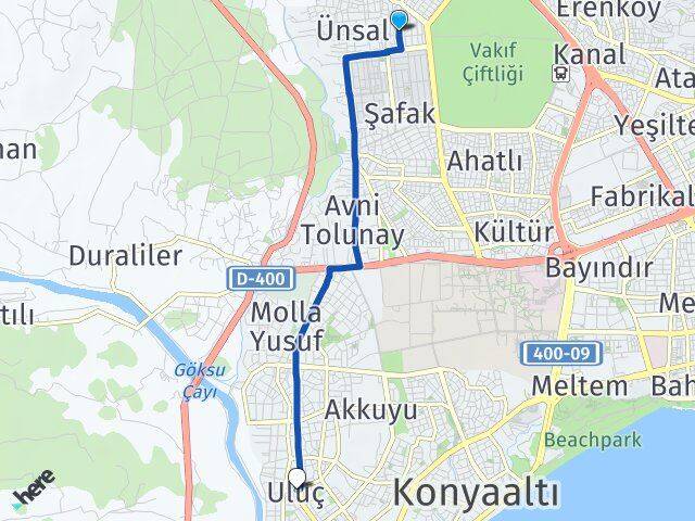 Ünsal Uluç Arası Kaç Km - Yol Tarifi