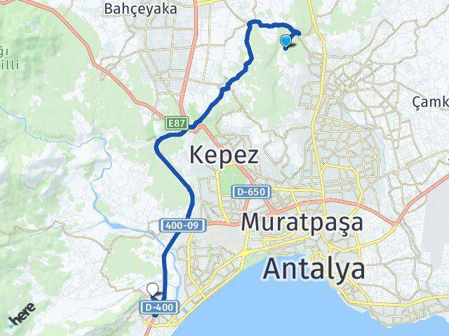 Varsak Karşıyaka Hurma Arası Kaç Km - Yol Tarifi