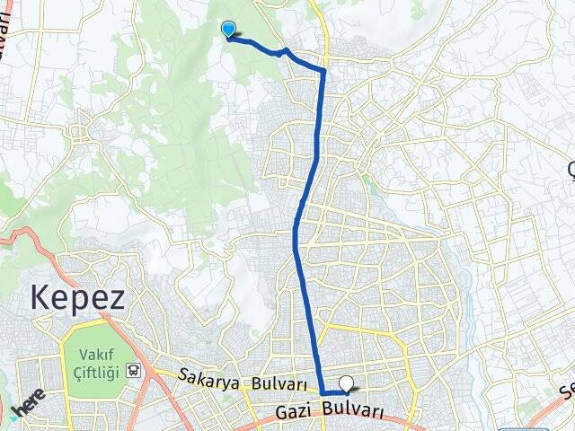 Varsak Karşıyaka Teomanpaşa Arası Kaç Km - Yol Tarifi