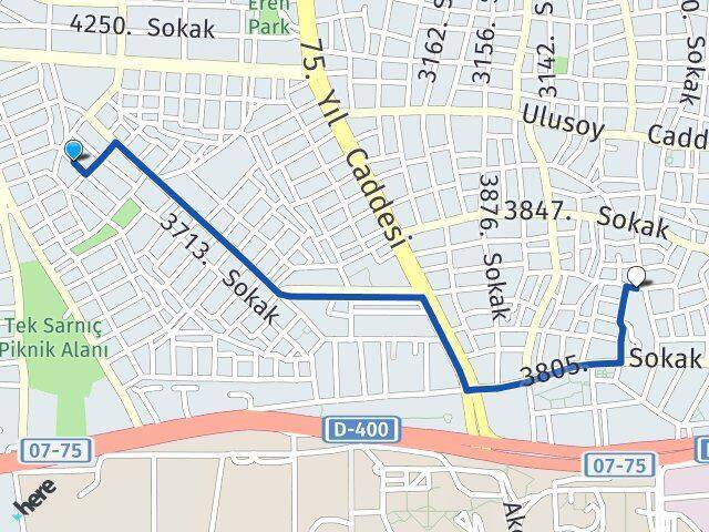 Yeşilyurt Kültür Arası Kaç Km - Yol Tarifi