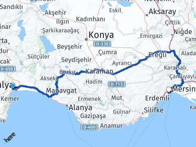 Akkuyu Yenişehir Arası Kaç Km - Yol Tarifi