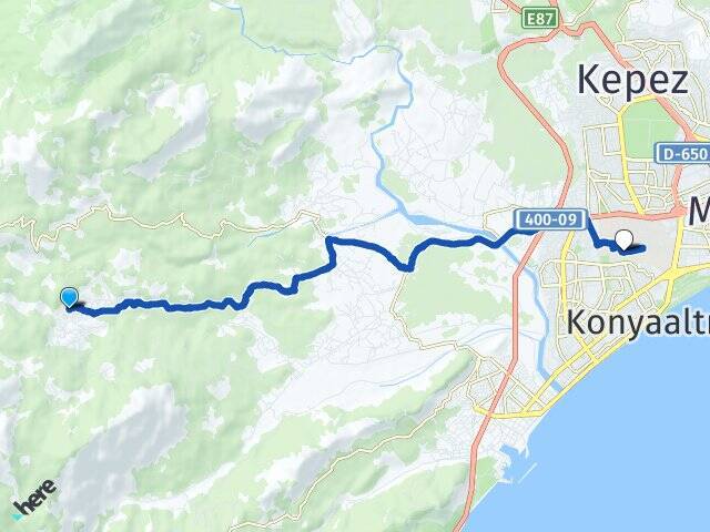 Geyikbayırı Akdeniz Üniversitesi Arası Kaç Km - Yol Tarifi