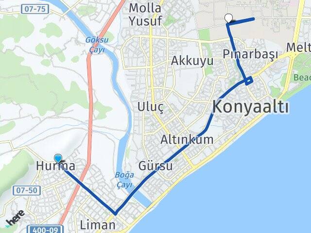 Hurma Akdeniz Üniversitesi Arası Kaç Km - Yol Tarifi