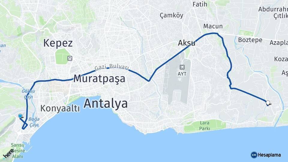 Hurma Kundu Arası Kaç Km - Yol Tarifi