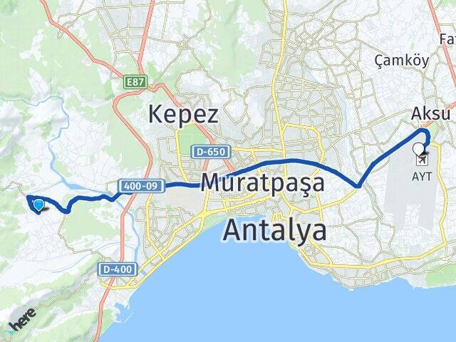 Karatepe Antalya Havalimanı Arası Kaç Km - Yol Tarifi