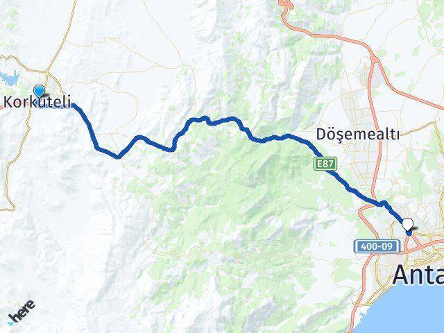 Korkuteli Antalya Otogarı Arası Kaç Km - Yol Tarifi