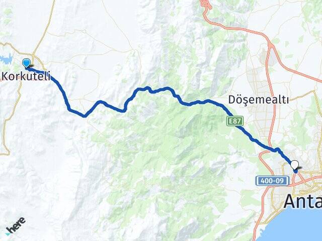 Aşağıpazar Antalya Otogarı Arası Kaç Km - Yol Tarifi