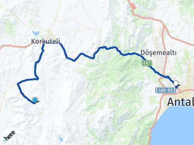 Avdan Antalya Otogarı Arası Kaç Km - Yol Tarifi