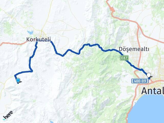 Beğiş Antalya Otogarı Arası Kaç Km - Yol Tarifi