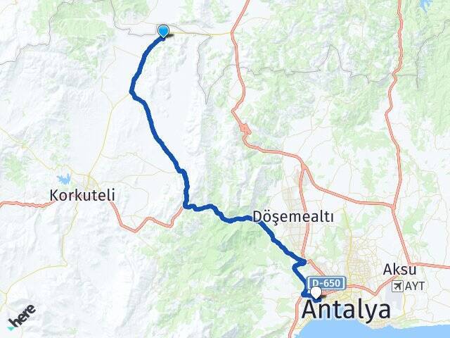 Garipce Akdeniz Üniversitesi Arası Kaç Km - Yol Tarifi