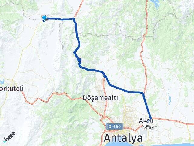 Garipce Antalya Havalimanı Arası Kaç Km - Yol Tarifi