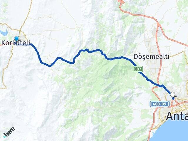 Karşıyaka Antalya Otogarı Arası Kaç Km - Yol Tarifi