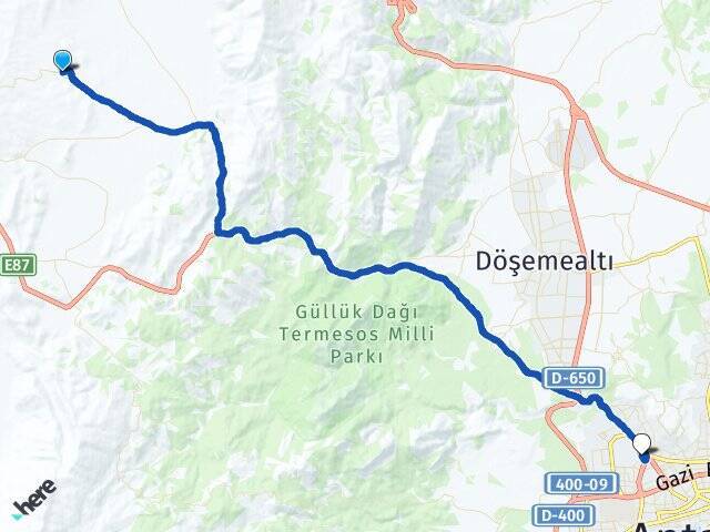 Küçükköy Antalya Otogarı Arası Kaç Km - Yol Tarifi