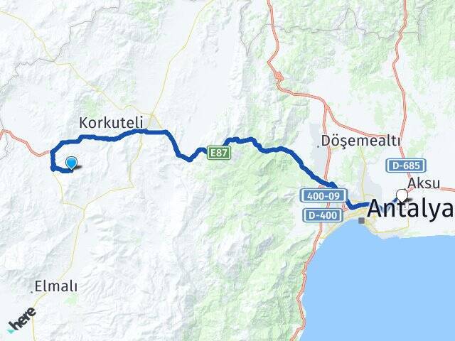 Nebiler Antalya Havalimanı Arası Kaç Km - Yol Tarifi