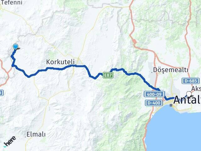 Osmankalfalar Antalya Havalimanı Arası Kaç Km - Yol Tarifi