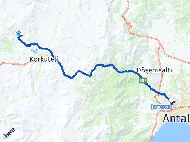 Sülekler Antalya Otogarı Arası Kaç Km - Yol Tarifi