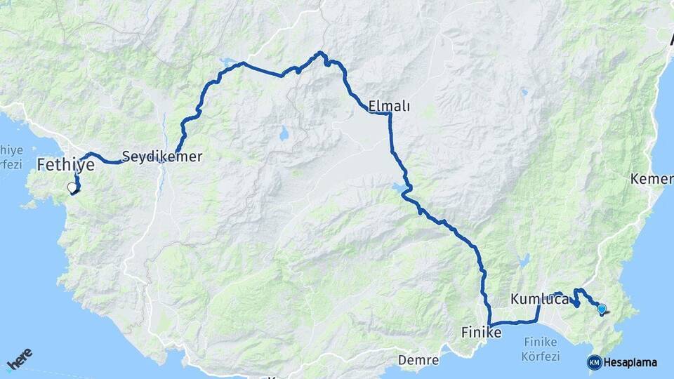 Adrasan Ölüdeniz Arası Kaç Km - Yol Tarifi